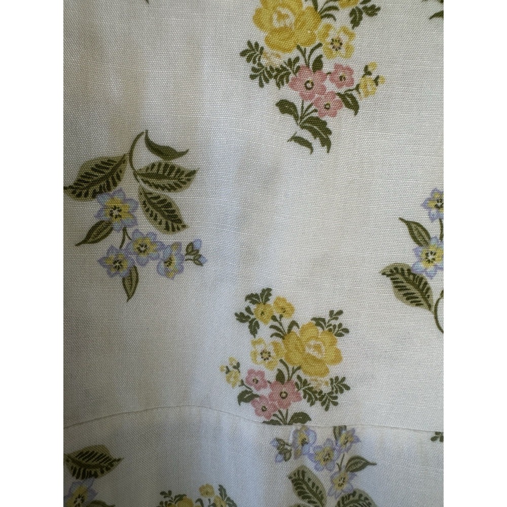 Zara Women's Small Midi Dress Printed Floral Sleeveless Ecru Linen Blend EUC - Picture 3 of 14